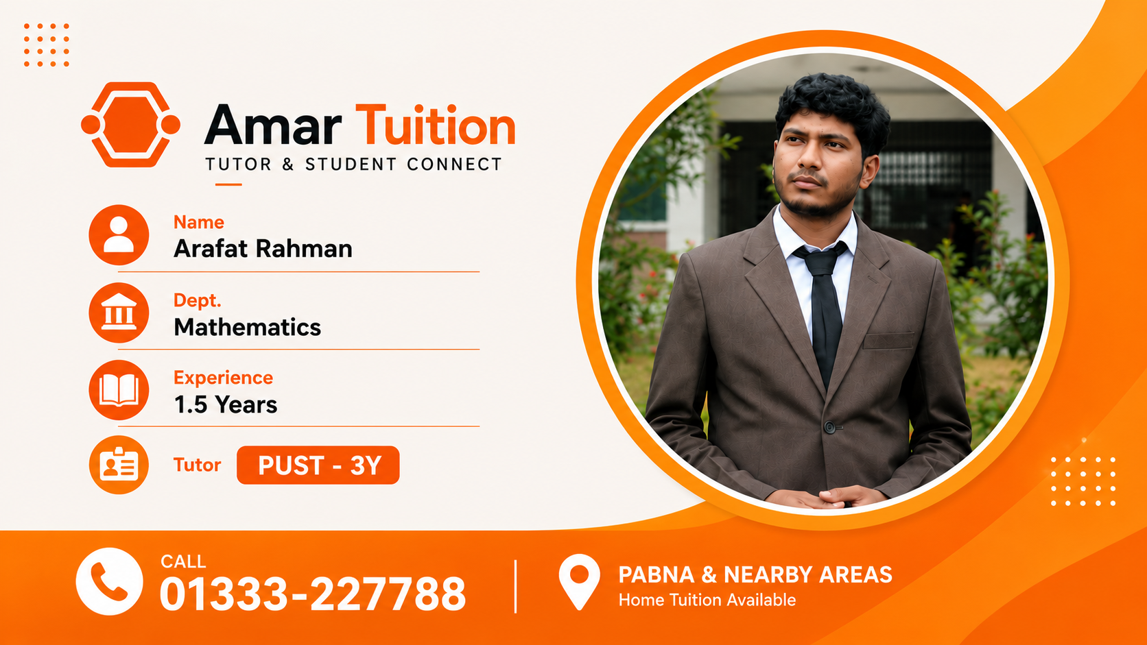 Arafat Rahman – Home Tutor in Pabna